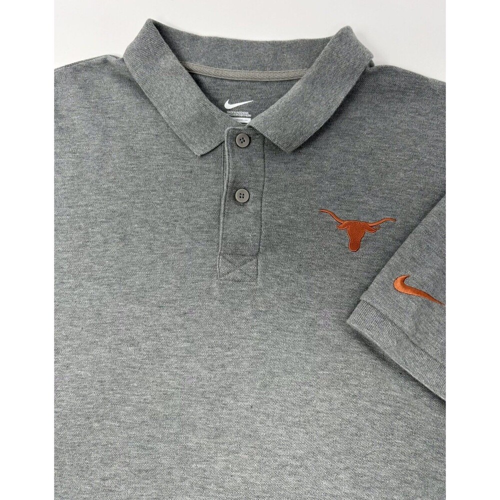 Nike Gray Texas Longhorn Short Sleeve Polo Shirt Men's XXL‎